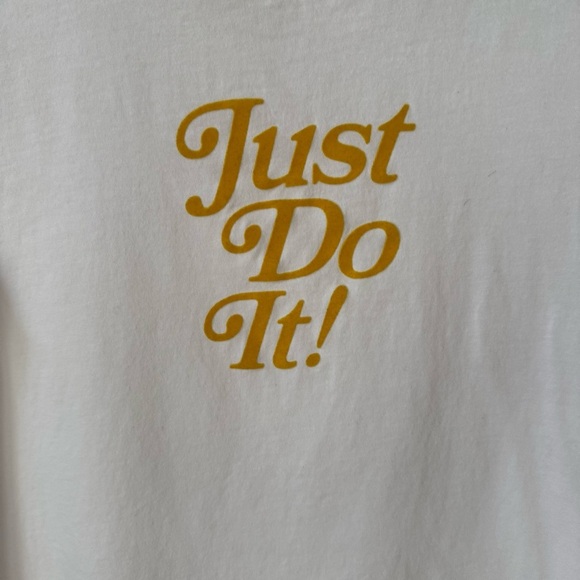 Nike just do it raglan short sleeve ringer t-shirt in white and yellow - Picture 8 of 15